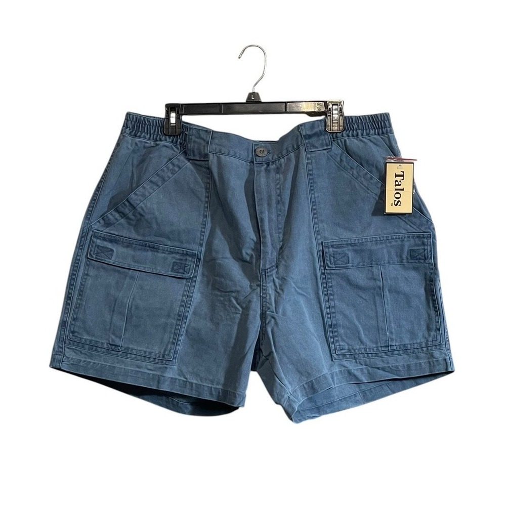 NWT Talos Mens Shorts Sz 42 Cargo Blue Hiking Outdoor Cotton Canvas Pockets